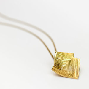 Lines in Motion Gold Pendant