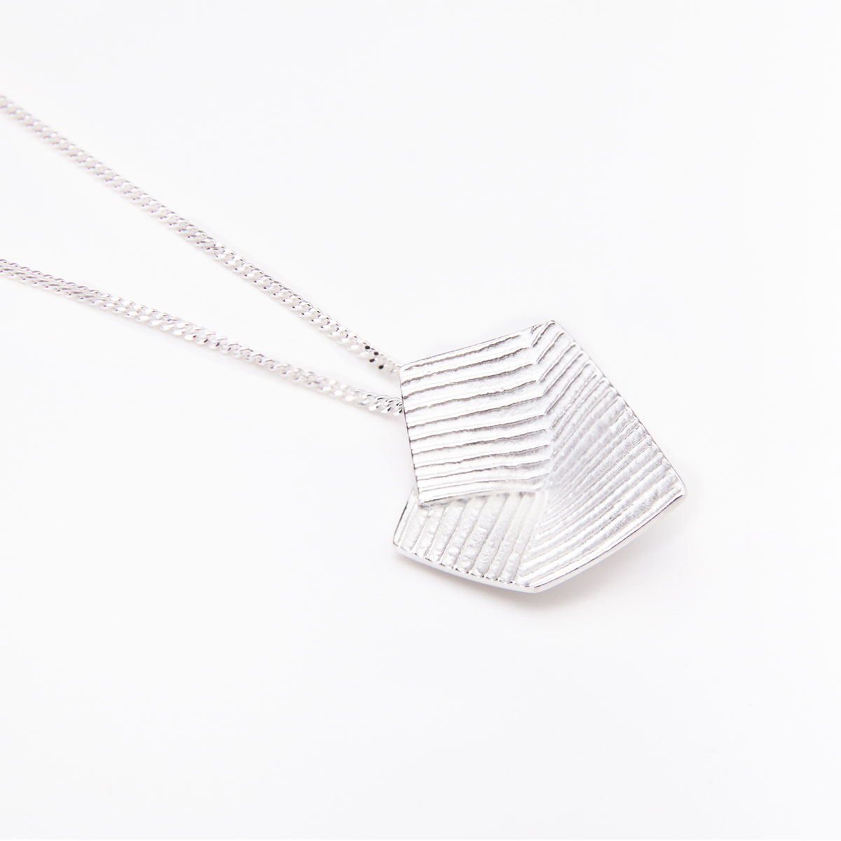 ‘Lines in Motion’ Silver Pendant, Large