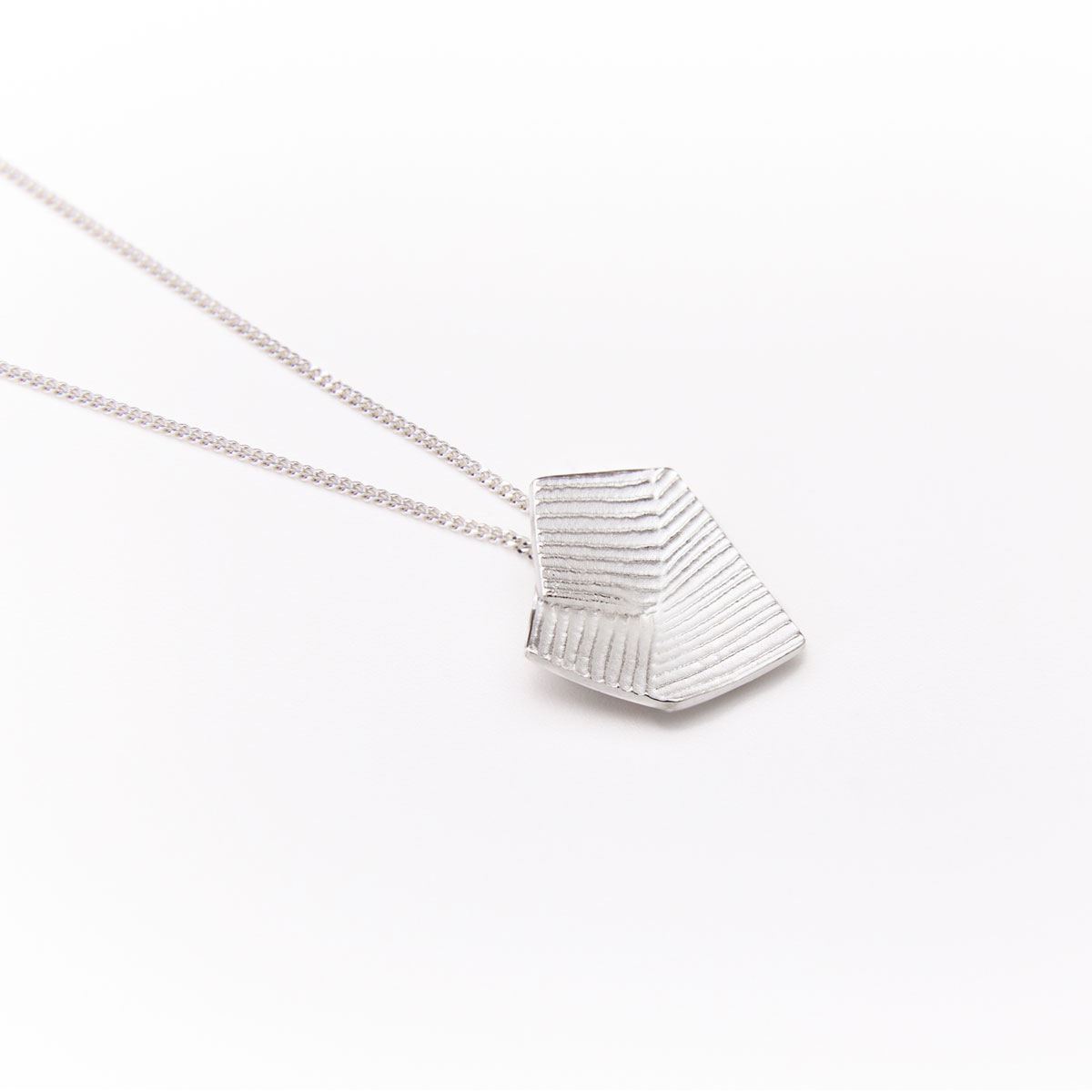 ‘Lines in Motion’ Silver Pendant, Small