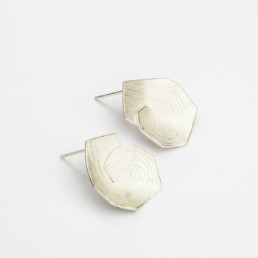 ‘Lines in Motion’ Spiral Silver Earrings