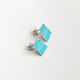 ‘Lines in Motion’ Turquoise Stud Earrings