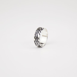‘Weave’ Silver and Black Ring