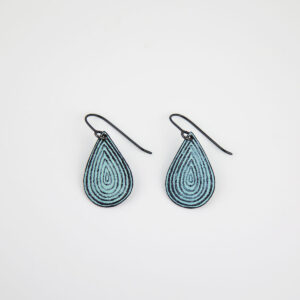 ‘Lines in Motion’ Turquoise Teardrop Earrings