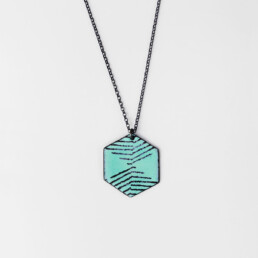 ‘Weave' Turquoise Hexagonal Pendant
