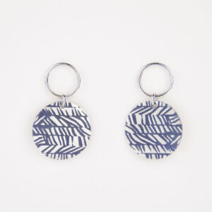 ‘Weave’ Blue-Grey Circular Earrings