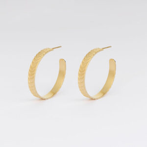 ‘Finesse’ Gold Hoop Earrings, Large