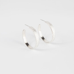 ‘Finesse’ Silver Hoop Earrings, Large