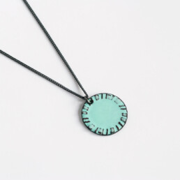 ‘Weave’ Turquoise Circular Pendant