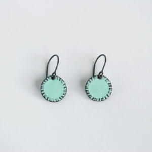 'Weave' Turquoise Circular Earrings