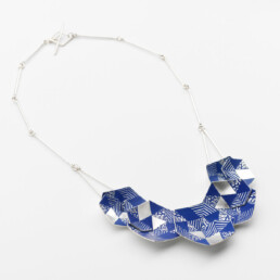 'Weave' Blue Hexagonal Necklace